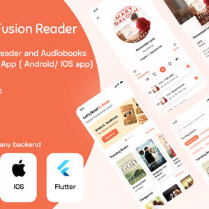 BookFusion : Ebooks reader and Audiobooks listen App template | Flutter (Android, iOS) app template