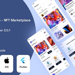 Flutter : Greenspace - NFT marketplace UI + Android app Template + IOS app Template