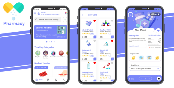 Pharma - Medicine Delivery Application React Native iOS App Template