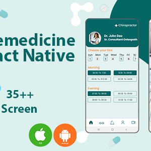 Telemedicine Doctor - Appointment Booking application React Native iOS App Template for TeleHealth